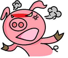 Cute pig us sticker #3240539