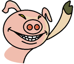 Cute pig us sticker #3240541
