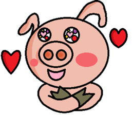 Cute pig us sticker #3240542