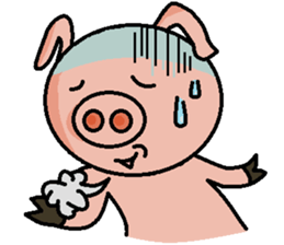Cute pig us sticker #3240543