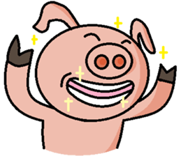 Cute pig us sticker #3240546