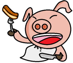 Cute pig us sticker #3240548