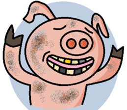 Cute pig us sticker #3240549