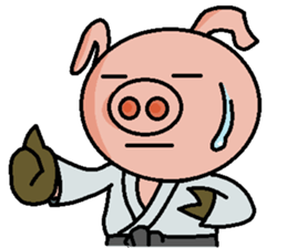 Cute pig us sticker #3240550