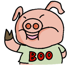 Cute pig us sticker #3240551