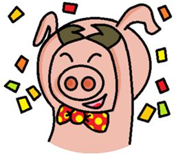 Cute pig us sticker #3240552