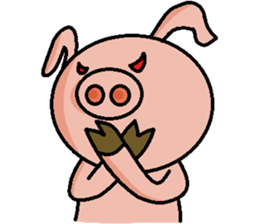 Cute pig us sticker #3240553