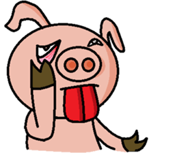 Cute pig us sticker #3240554