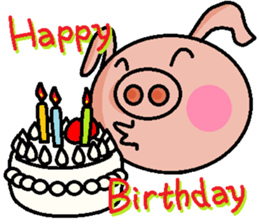 Cute pig us sticker #3240556