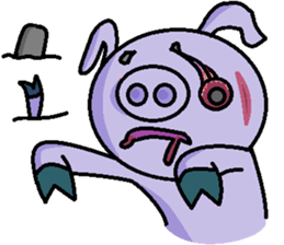 Cute pig us sticker #3240561