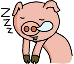 Cute pig us sticker #3240562