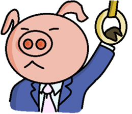 Cute pig us sticker #3240563