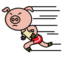 Cute pig us sticker #3240564