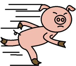 Cute pig us sticker #3240565