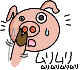 Cute pig us sticker #3240567