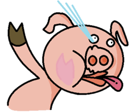 Cute pig us sticker #3240569