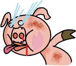 Cute pig us sticker #3240570