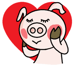 Cute pig us sticker #3240571