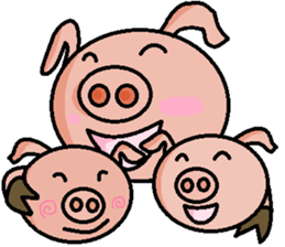 Cute pig us sticker #3240572
