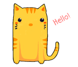 Tabby the yellow cat sticker #3242539