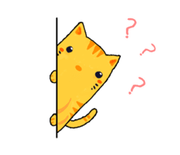 Tabby the yellow cat sticker #3242540