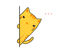 Tabby the yellow cat sticker #3242541
