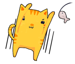 Tabby the yellow cat sticker #3242543