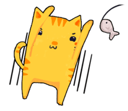 Tabby the yellow cat sticker #3242543