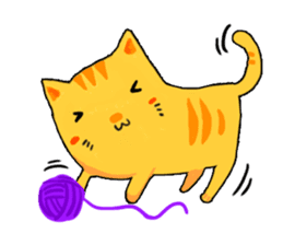 Tabby the yellow cat sticker #3242544