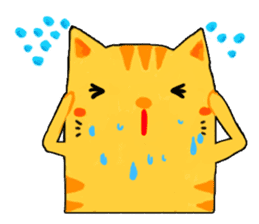 Tabby the yellow cat sticker #3242546