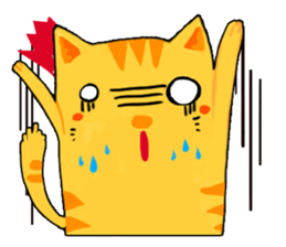 Tabby the yellow cat sticker #3242547