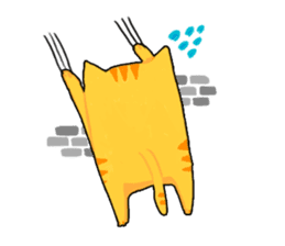 Tabby the yellow cat sticker #3242548