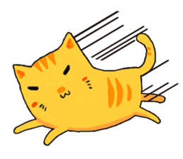 Tabby the yellow cat sticker #3242549