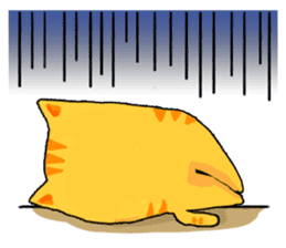 Tabby the yellow cat sticker #3242551