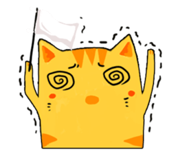 Tabby the yellow cat sticker #3242552