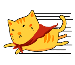 Tabby the yellow cat sticker #3242554