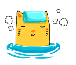 Tabby the yellow cat sticker #3242556