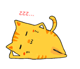Tabby the yellow cat sticker #3242557