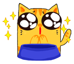 Tabby the yellow cat sticker #3242559