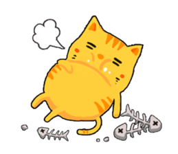 Tabby the yellow cat sticker #3242561