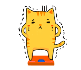 Tabby the yellow cat sticker #3242562