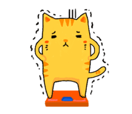 Tabby the yellow cat sticker #3242562