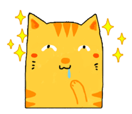 Tabby the yellow cat sticker #3242563