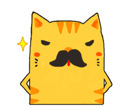 Tabby the yellow cat sticker #3242564
