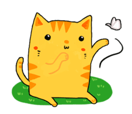 Tabby the yellow cat sticker #3242570