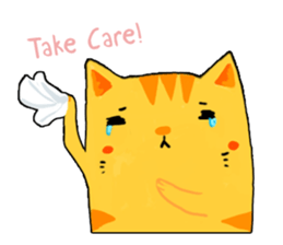 Tabby the yellow cat sticker #3242576