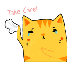 Tabby the yellow cat sticker #3242576