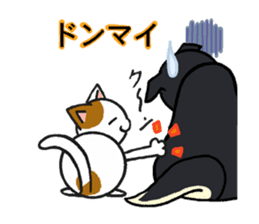 Cat and dog's meeting sticker #3243587