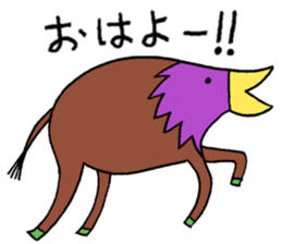 Horse-crow sticker #3243779