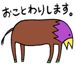 Horse-crow sticker #3243792